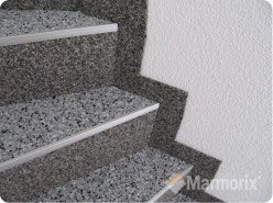 Steinteppich Marmorix Verlegebeispiel Treppe